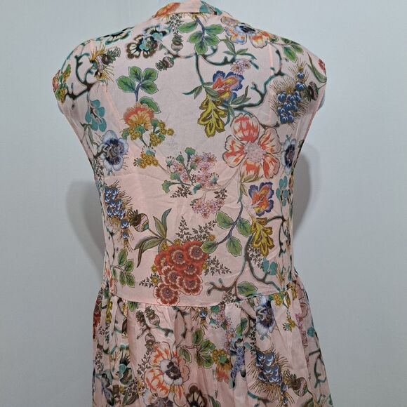 Marisfrolg Floral Print Sleeveless Silk Blend Dress Size 38 EUR US 8 Multi-color - Picture 14 of 16